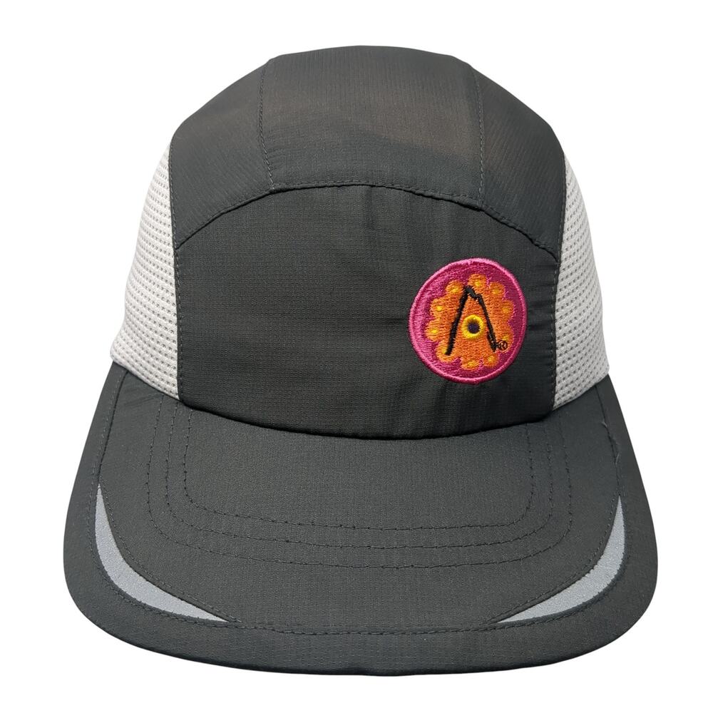 Run To Remember 5 Panel Cap Gray One Size Adjustable Mesh Ivory Headwear